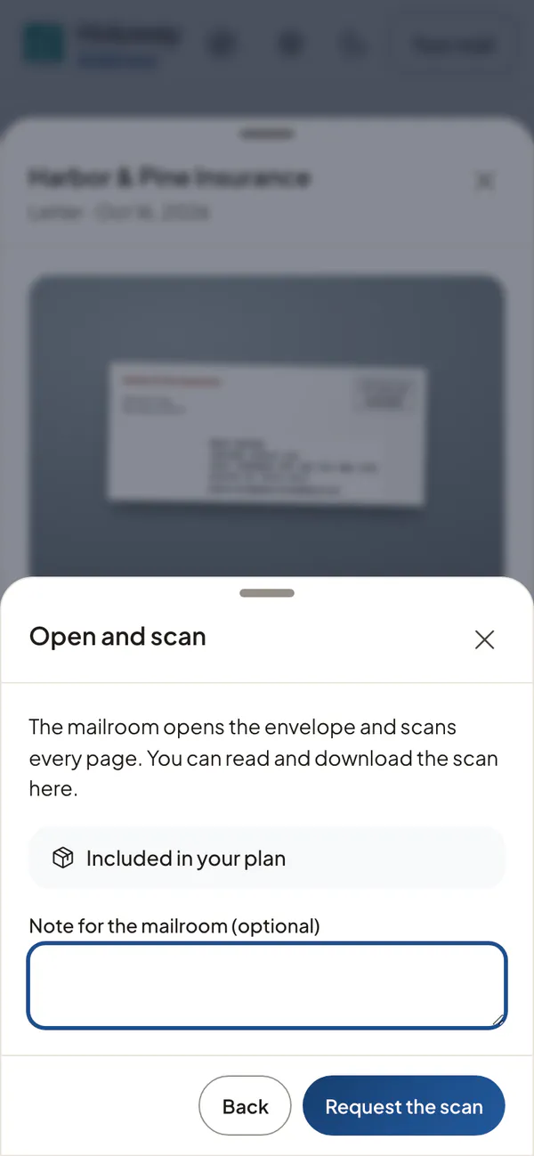 You ask for the scan